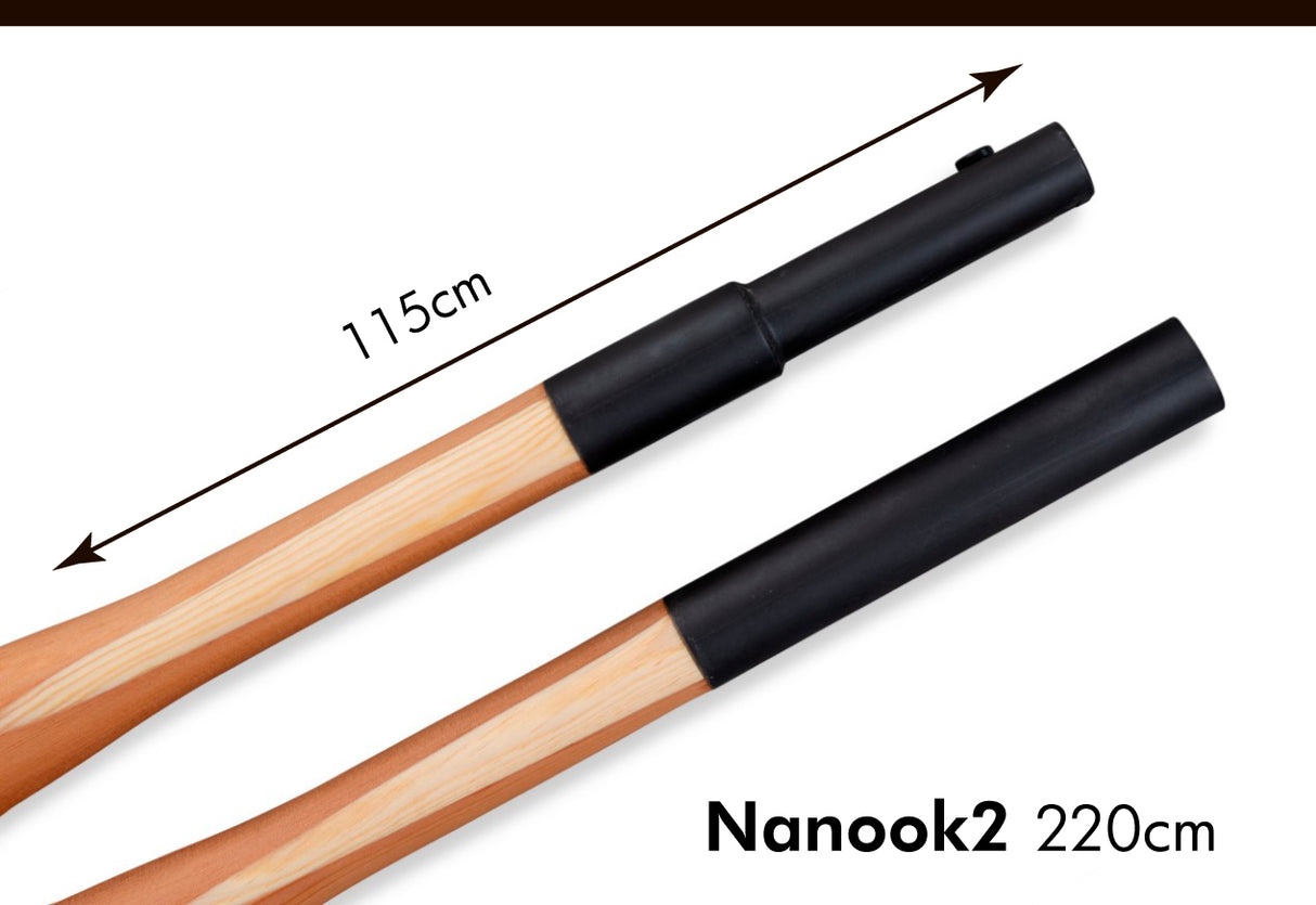 East Pole Nanook2 BlackBone - Wooden Greenland Paddle - Two-Piece
