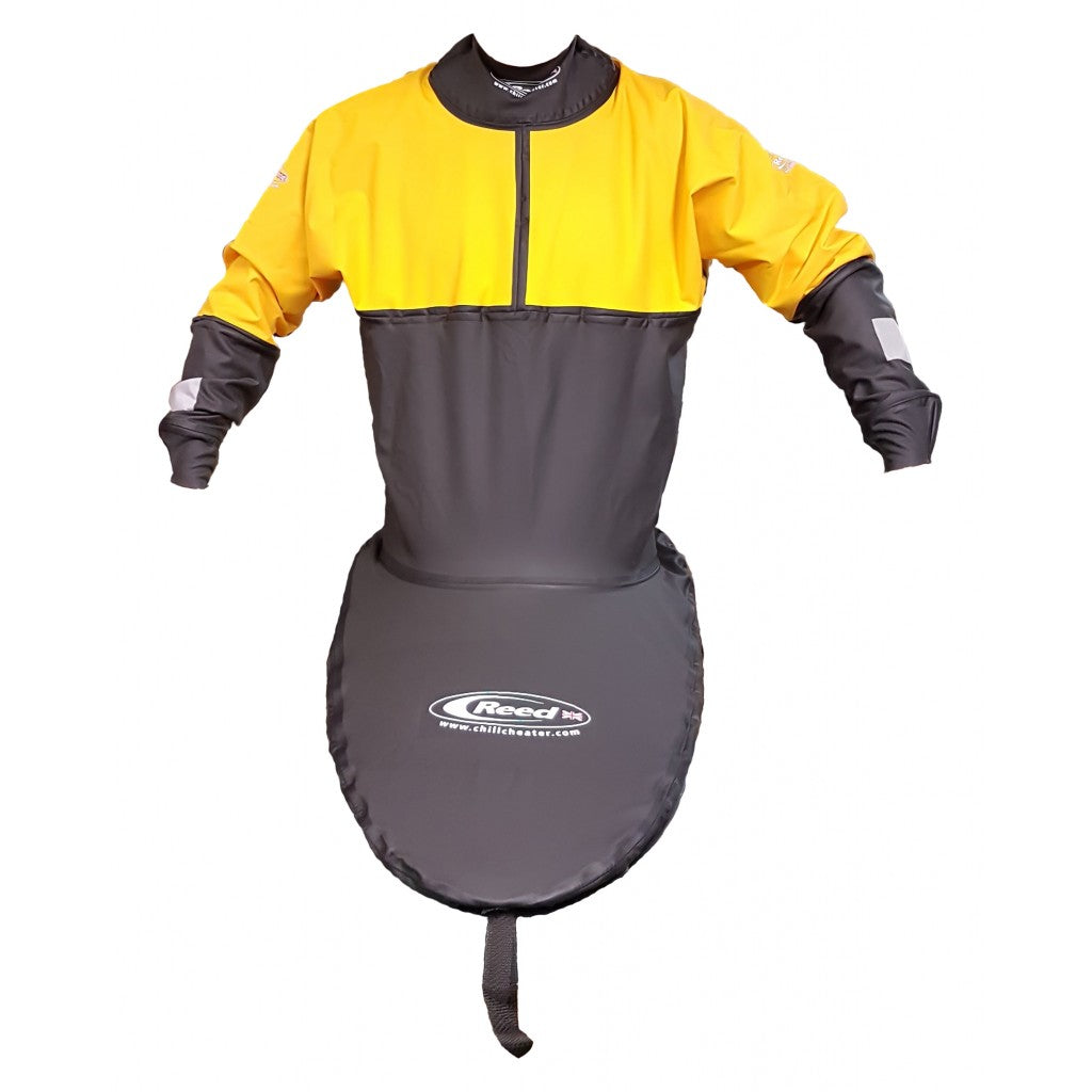 Yellow and black Cag deck. Reflective squares on each arm and small logo on the deck.