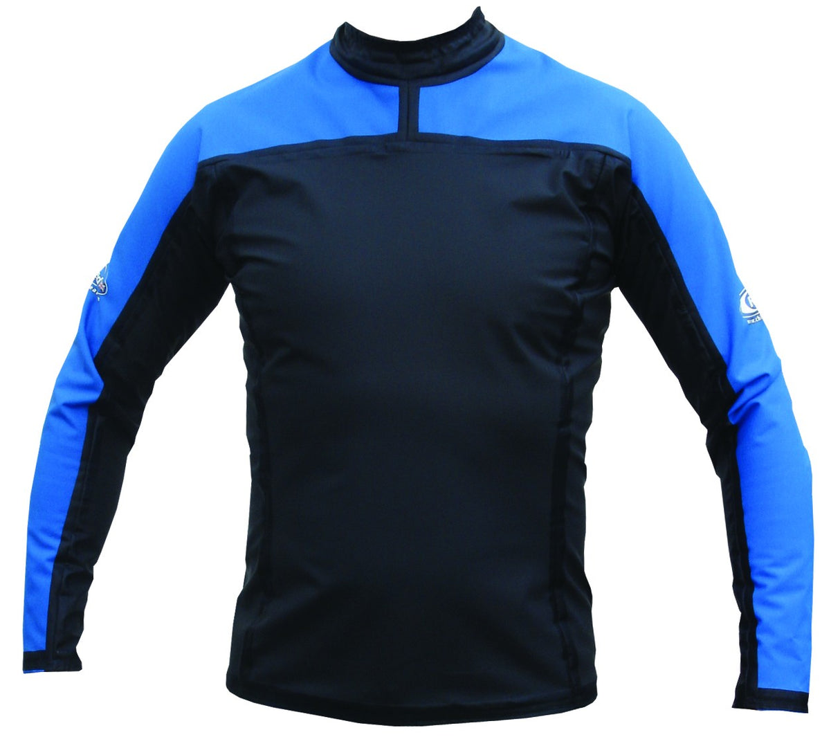 Aquatherm top with black body and blue arms. logo mid way up the arm.