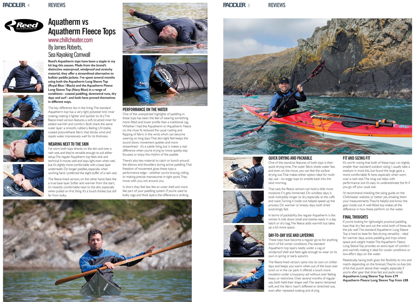 Best Kayaking Tops   Aquatherm vs Aquatherm Fleece