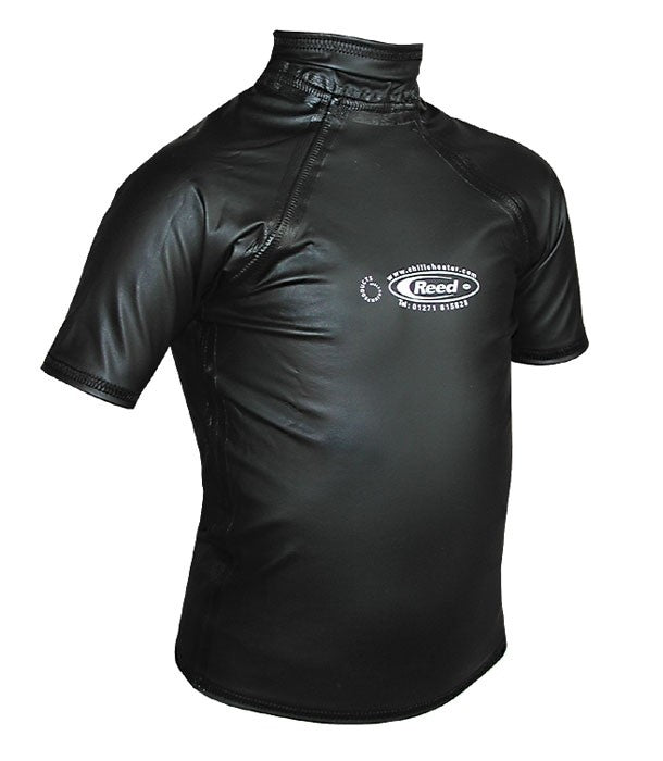 Black childs top with chest logo 'Reed'