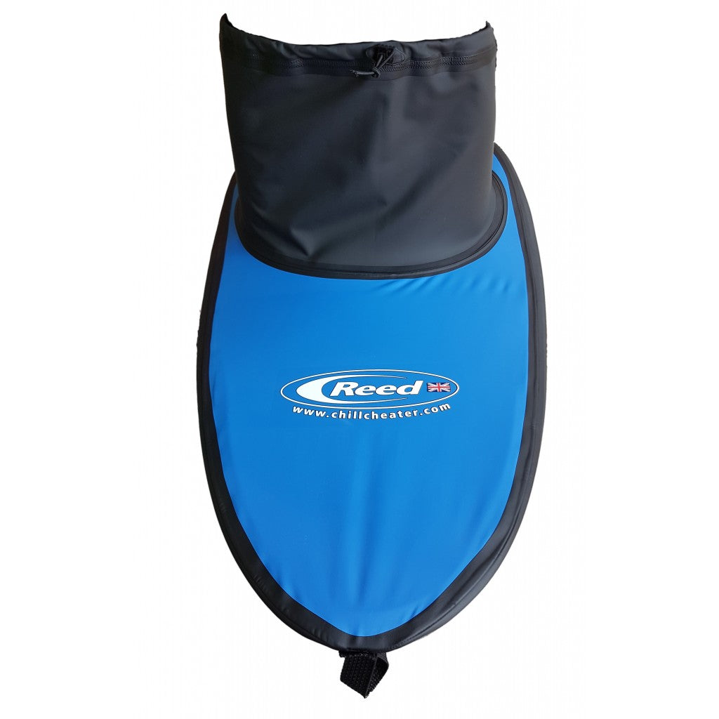 blue and black adjustable waist deck with reed logo